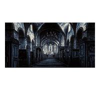 YongFoto 13x6.5ft Cathedral Backdrop Vintage Gothic Church Cross Window Chandelier Corridor Gloomy Medieval Photography Background for Kids Adults Party Decor Portrait Photoshoot Studio Supplies