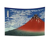 YONGFOTO 150x100cm Ukiyo-e Tapestry Mount Fuji 36 Views Room Wall Hanging Fuji Mountains in Clear Weather Landscape Wall Art Japanese Traditional Painting Toyo Style Tapestries