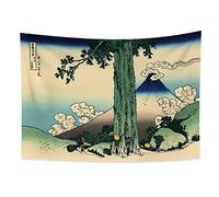 YONGFOTO 150x100cm Ukiyo-e Tapestry Mount Fuji 36 Views Room Wall Hanging Mishima Pass in Kai Province Landscape Wall Art Japanese Traditional Painting Toyo Style Tapestries