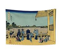 YONGFOTO 150x100cm Ukiyo-e Tapestry Mount Fuji 36 Views Room Wall Hanging Sazai Hall 500 Rakan Temples Landscape Wall Art Japanese Traditional Painting Toyo Style Tapestries