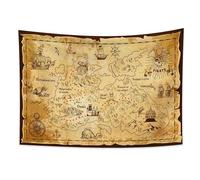 YONGFOTO 150x100cm Vintage Map Tapestry, Pirate Maps Western Treasure Island Route Navigation Wall Hanging for Dorm Decor & Sofa Bed Cover