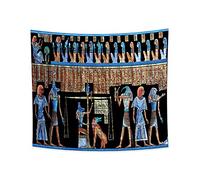 YONGFOTO 150x130cm Ancient Egypt Tapestry, God Anubis Horus Underworld Passage Balance Ruling Ancient Civilization Wall Hanging Tapestries for Home Wall Decor Table Cloth Blanket