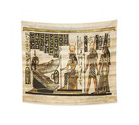 YONGFOTO 180x160cm Ancient Egypt Tapestry, Pharaoh God Horus Hieroglyphs Papyrus Symbol Ancient Civilization Wall Hanging Tapestries for Home Wall Decor Table Cloth Blanket