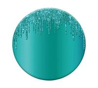 YongFoto 200cm Diameter Glitter Round Backdrop Cover Watercolor Teal Shiny Drop Sequin Spot Photography Studio Backgrounds for Adults Kids Birthday Party Professional Portrait Photo Shoot Props