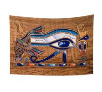 YONGFOTO 220x150cm Ancient Egypt Tapestry, Colored Eye of Horus Eagle Head Wedjat Eye Mysterious Symbol Ancient Civilization Wall Hanging Tapestries for Home Wall Decor Table Cloth Blanket