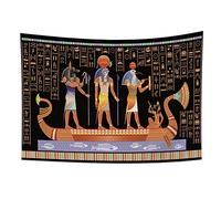 YONGFOTO 220x150cm Ancient Egypt Tapestry, Egyptian Pattern Tapestries Hieroglyphic Carvings Traditional Wooden Boat Wall Tapestry for Living Room Dorm Decor Sofa Bed Cover Carpet Blanket