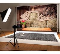 YongFoto 3x2m Photography Backdrop Old Barn with Straw Bales Farm Countryside Photo Background Backdrops for Photography Photo Shoots Party Adults Wedding Personal Portrait Photo Studio Props Vinyl