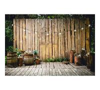 YongFoto 3x2m Vinyl Backdrops for Photography Striped Wood Wall Wood Floor Barrels Timber Piles Background for Party Decoration Wedding Backdrop Kids Adults Photo Studio Props 10ft