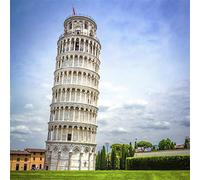 YongFoto 3x5ft Photography Backdrop Italy Leaning Tower of Pisa Blue Sky Nature Backdrops for Photography Photo Shoot Party Adults Kids Wedding Portrait Polyester Photo Background Studio Props