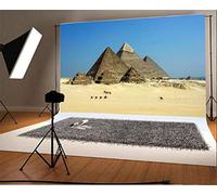 YongFoto 5x3ft Photography Backdrop Egyptian Pyramids Desert Camel Nature Landscape Ancient Historic Culture Photo Background Backdrops Photography Video Party Kids Portrait Photo Studio Props