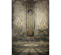 YongFoto 6x8ft Castle Wall Backdrop Medieval Castle Interior Candle Ancient Gothic Grunge Retro Photography Backdrops for Kids Adults Witch Magic Party Artistic Portrait Photo Studio Background
