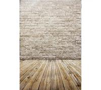 YongFoto 8x10ft Vinyl Photography Backdrop Old Interior with Brick Wall and Wooden Floor Backdrops for Photo Shoots Newborn Lovers Party Adult Kids Baby Personal Portrait Photo Background Studio Props