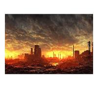 YongFoto 8x6ft Abandoned City Photo Background Collapsed Buildings Ruined City Future Sci-Fi Backdrop for Photography Kids Adults the EndWorld Theme Wallpaper Party Decor Photoshoot Studio Props