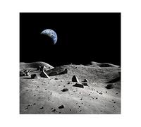 YongFoto 8x8ft Outer Space Photography Backdrop Moon Surface Earth in the Night Sky Photo Background for Universe Theme Party Decoration Wallpaper Portrait Child Adults Photoshoot Studio Props