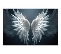 YongFoto Fantasy Angel Wings Backdrop 7x5ft Photography Background Birthday Wedding Baby Shower Party Banner Artistic Portraits Photoshoot Room Decoration Wallpaper Photo Studio Booth Props