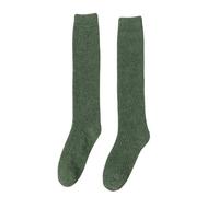 OutFyt 3Pairs Long Fluffy Socks Womens Knee High,Solid Color Soft Warm Thick Fuzzy Home Socks Cosy Coral Fleece Lounge Bed Socks Sleeping Xmas Gift,Green