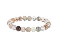 YONGHONGKEJI Bead Bracelet Natural Stone Healing Crystal Bracelets for Women Men Energy Quartz Bangles for 7 Chakra Protection Yoga Meditation Relax Friendship Crystal Jewelry Gifts Green Phantom Qu