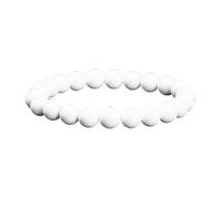 YONGHONGKEJI Bead Bracelet Natural Stone Healing Crystal Bracelets for Women Men Energy Quartz Bangles for 7 Chakra Protection Yoga Meditation Relax Friendship Crystal Jewelry Gifts White Shell Bead