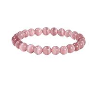 YONGHONGKEJI Bead Bracelet Natural Stone Healing Crystal Bracelets for Women Men Energy Quartz Bangles for 7 Chakra Protection Yoga Meditation Relax Friendship Crystal Jewelry Gifts Purple Red Cat'S