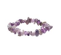 YONGHONGKEJI Beaded Bracelets For Men, Handmade Natural Crystal Bracelets For Women Stretch Irregular Chips Beaded Bangles Jewelry Gifts For Mum Align Chakras Promote Communication Amethyst