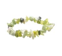 YONGHONGKEJI Beaded Bracelets For Men, Handmade Natural Crystal Bracelets For Women Stretch Irregular Chips Beaded Bangles Jewelry Gifts For Mum Align Chakras Promote Communication Peridot