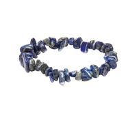 YONGHONGKEJI Beaded Bracelets For Men, Handmade Natural Crystal Bracelets For Women Stretch Irregular Chips Beaded Bangles Jewelry Gifts For Mum Align Chakras Promote Communication Lapis Lazuli