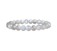 OutFyt Chakra Bracelet, Natural Blue Moonstone Bracelets Flash Smooth Yoga Chakra Crystal Bracelet Beaded Stretch Lucky Stone Bead Bracelet For Women Men