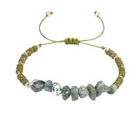 YONGHONGKEJI Chakra Bracelets for Women Natural Colorful Crystal Bracelets for 7 Chakra Lrregular Gemstone Cuff Bangle Crystal Chip Bangle Adjustable Rope Wristbands Jewellery Gifts Indian Agate
