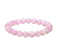 OutFyt Chakra Bracelets For Women, Natural Kunzite Stone Bangle Charm Gemstone Beads Bracelet Yoga Chakra Healing Crystal Bracelet Balance Wristband Stretch Bangles Gift For Women Men, Beads 10Mm
