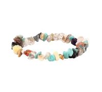 YONGHONGKEJI Crystal Bracelet For Men, Handmade Natural Crystal Bracelets For Women Stretch Irregular Chips Beaded Bangles Jewelry Gifts For Mum Align Chakras Promote Communication Rainbow Crystal