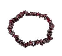 YONGHONGKEJI Crystal Bracelet For Men, Handmade Natural Crystal Bracelets For Women Stretch Irregular Chips Beaded Bangles Jewelry Gifts For Mum Align Chakras Promote Communication Garnet