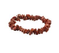 YONGHONGKEJI Crystal Bracelet For Men, Handmade Natural Crystal Bracelets For Women Stretch Irregular Chips Beaded Bangles Jewelry Gifts For Mum Align Chakras Promote Communication Goldstone