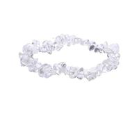 YONGHONGKEJI Crystal Bracelet For Men, Handmade Natural Crystal Bracelets For Women Stretch Irregular Chips Beaded Bangles Jewelry Gifts For Mum Align Chakras Promote Communication Clear Quartz