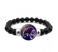 OutFyt Crystal Bracelets For Women, 12 Zodiac Signs Constellation Astrological Bangle Natural Black Onyx Gemstone Bangle Healing Crystal Horoscope Bracelet Birthstone Jewelry For Men Couple,Taurus