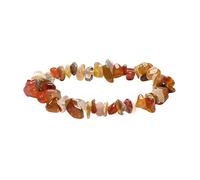 YONGHONGKEJI Crystal Bracelets For Women, Handmade Natural Crystal Bracelets For Women Stretch Irregular Chips Beaded Bangles Jewelry Gifts For Mum Align Chakras Promote Communication Carnelian