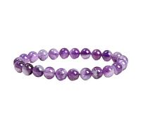 YONGHONGKEJI Healing Crystal Bracelet Natural Gemstone Bead Bracelets for Women Men Energy Quartz Crystal Stone Stretch Bangles 7 Chakra Friendship Wristbands Jewelry Gifts Dream Amethyst 10Mm