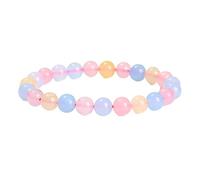 YONGHONGKEJI Healing Crystal Bracelet Natural Gemstone Bead Bracelets for Women Men Energy Quartz Crystal Stone Stretch Bangles 7 Chakra Friendship Wristbands Jewelry Gifts Morganite Chalcedony 6Mm