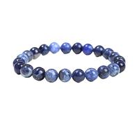 YONGHONGKEJI Healing Crystal Bracelet Natural Gemstone Bead Bracelets for Women Men Energy Quartz Crystal Stone Stretch Bangles 7 Chakra Friendship Wristbands Jewelry Gifts Blue Stone 6Mm