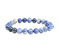 YONGHONGKEJI Healing Crystal Bracelet Natural Gemstone Bead Bracelets for Women Men Energy Quartz Crystal Stone Stretch Bangles 7 Chakra Friendship Wristbands Jewelry Gifts Blue Dot Stone 8Mm