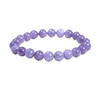 YONGHONGKEJI Healing Crystal Bracelet Natural Gemstone Bead Bracelets for Women Men Energy Quartz Crystal Stone Stretch Bangles 7 Chakra Friendship Wristbands Jewelry Gifts Purple Aquamarine 10Mm