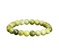 YONGHONGKEJI Healing Crystals Bracelet for Women Crystals and Gemstones Bangles 7 Chakra Natural Stone Bracelet Elegant Beaded Beaded Wristbands Friendship Jewelry Gifts Light Southern Jade 8Mm
