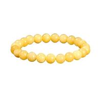 YONGHONGKEJI Healing Crystals Bracelet for Women Crystals and Gemstones Bangles 7 Chakra Natural Stone Bracelet Elegant Beaded Beaded Wristbands Friendship Jewelry Gifts Beige Jade 8Mm