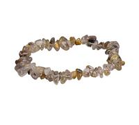 YONGHONGKEJI Irregular Crystal Bracelets Crystal Chip Gemstones Bangles 7 Chakra Natural Stone Healing Bracelets for Women Men Energy Quartz Chakra Wristbands Jewelry Gifts Rutilated Quartz