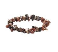 YONGHONGKEJI Mens Bead Bracelets Uk, Handmade Natural Crystal Bracelets For Women Stretch Irregular Chips Beaded Bangles Jewelry Gifts For Mum Align Chakras Promote Communication Rhodonite