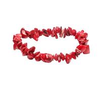 YONGHONGKEJI Mens Bead Bracelets Uk, Handmade Natural Crystal Bracelets For Women Stretch Irregular Chips Beaded Bangles Jewelry Gifts For Mum Align Chakras Promote Communication Imitation Red Coral