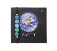 YONGHONGKEJI Planet Bracelet Solar System Universe Galaxy Natural Stone Beaded Bracelets for Women Adjustable Rope Cuff Bangle Eight Planets Guardian Star Wristbands for Men Astronomy Gifts Earth