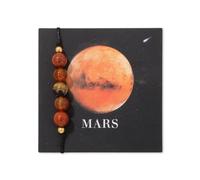 YONGHONGKEJI Planet Bracelet Solar System Universe Galaxy Natural Stone Beaded Bracelets for Women Adjustable Rope Cuff Bangle Eight Planets Guardian Star Wristbands for Men Astronomy Gifts Mars