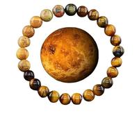 YONGHONGKEJI Planet Bracelet Solar System Universe Galaxy Natural Stone Beaded Bracelets for Women Stretch Cuff Bangle Eight Planets Guardian Star Wristbands for Men Astronomy Gifts Venus