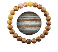 YONGHONGKEJI Planet Bracelet Solar System Universe Galaxy Natural Stone Beaded Bracelets for Women Stretch Cuff Bangle Eight Planets Guardian Star Wristbands for Men Astronomy Gifts Jupiter