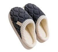 YONGHONGKEJI Womens Slippers Fluffy Mule Slippers for Women Comfortable Memory Foam Slippers Anti Skid Sole Indoor Outdoor Fuzzy Wool Like Plush Fleece Lined House Shoes Gray 36 37